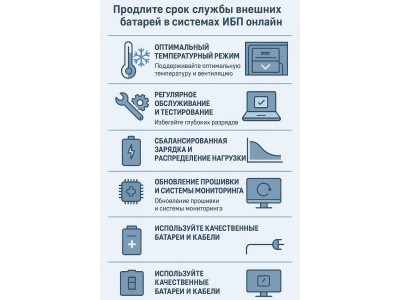 Как продлить срок службы аккумулятора в онлайн-ИБП с внешними АКБ