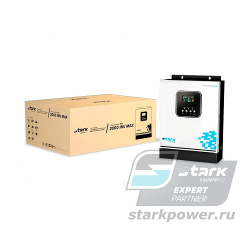 ИБП STARK COUNTRY INV 2000 INV MAX - Off-Line ИБП с функцией зарядного устройства и MPPT-контроллера ИБП STARK COUNTRY INV 2000 INV MAX - Off-Line ИБП с функцией зарядного устройства и MPPT-контроллера