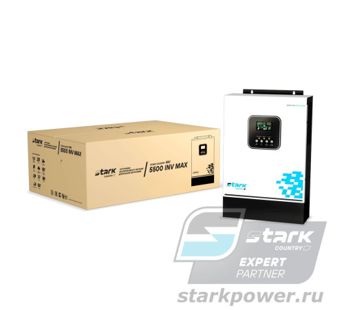 ИБП STARK COUNTRY INV 5500 INV MAX - инвертор 3000 Вт с MPPT-контроллером ИБП STARK COUNTRY INV 5500 INV MAX - инвертор 3000 Вт с MPPT-контроллером