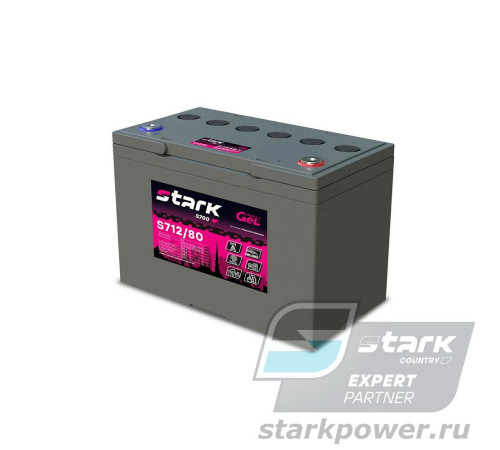 STARK S712/80 - гелевая аккумуляторная батарея 12В / 80Ач STARK S712/80 - гелевая аккумуляторная батарея 12В / 80Ач