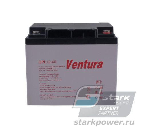 VENTURA GPL 12-40 - аккумуляторная батарея 12В / 40Ач