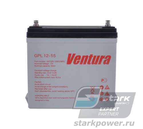 VENTURA GPL 12-55 - аккумуляторная батарея 12В / 55Ач